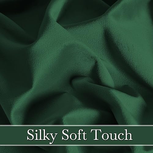 Miniatura 6 de RYB HOME Cortinas de terciopelo verde cazador de 72 pulgadas de largo, cortinas opacas con aislamiento térmico, tratamiento de ventana, decoración