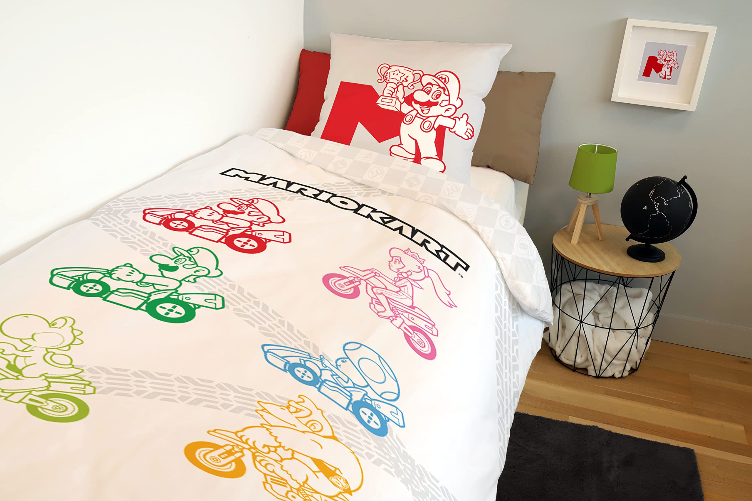 Parure De Lit 90x190 Enfant MARIO BROS Parure Housse De Couette