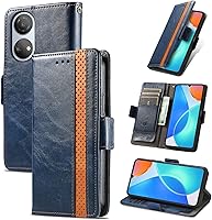 Vista 228 de Funda para Honor X7, Funda para Honor Play 30+ Plus Funda de piel sintética con ranuras para tarjetas Funda con soporte abatible Rojo