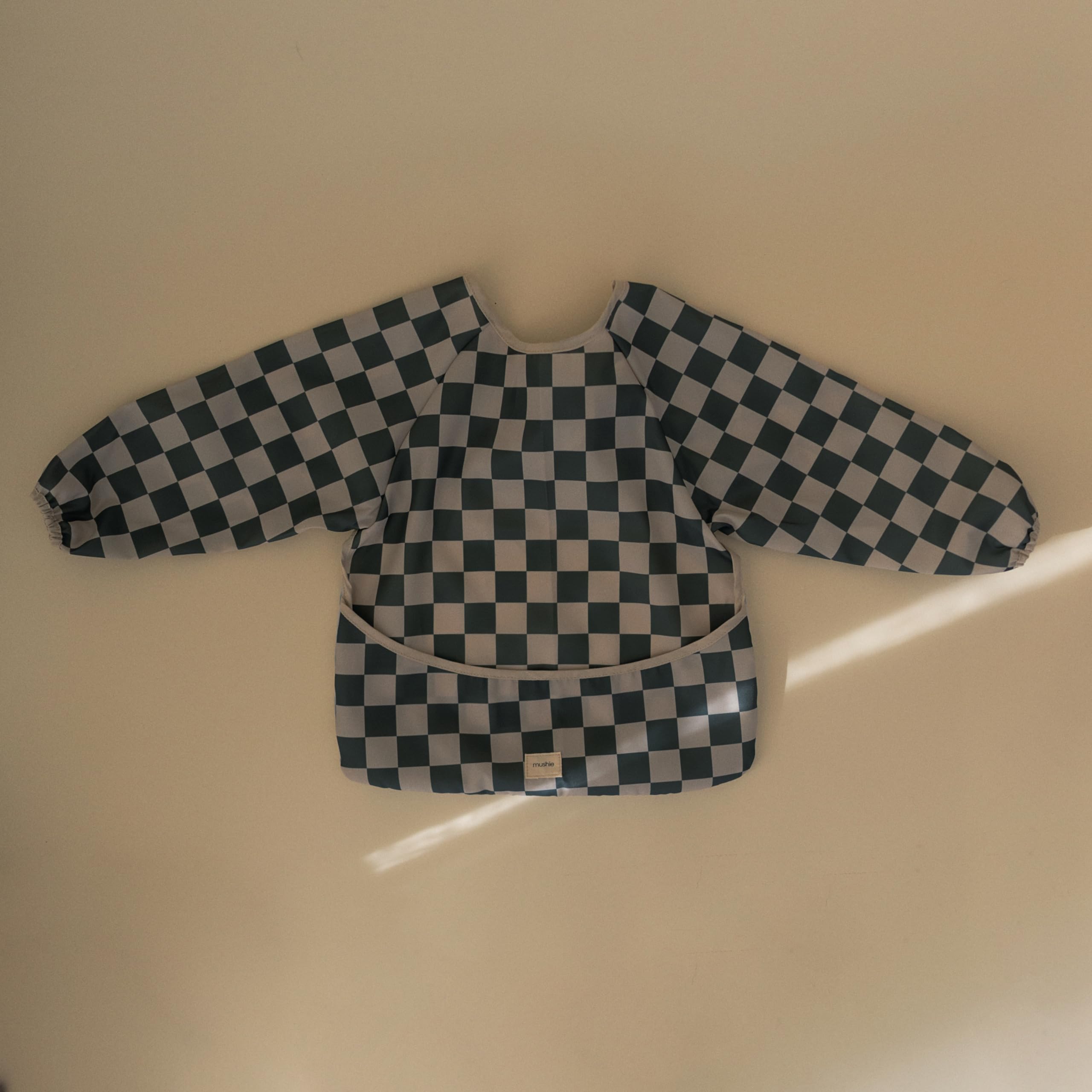 Mushie Weaning Bib Baby Long Sleeve, Olive, Infant/Toddler - Image 2