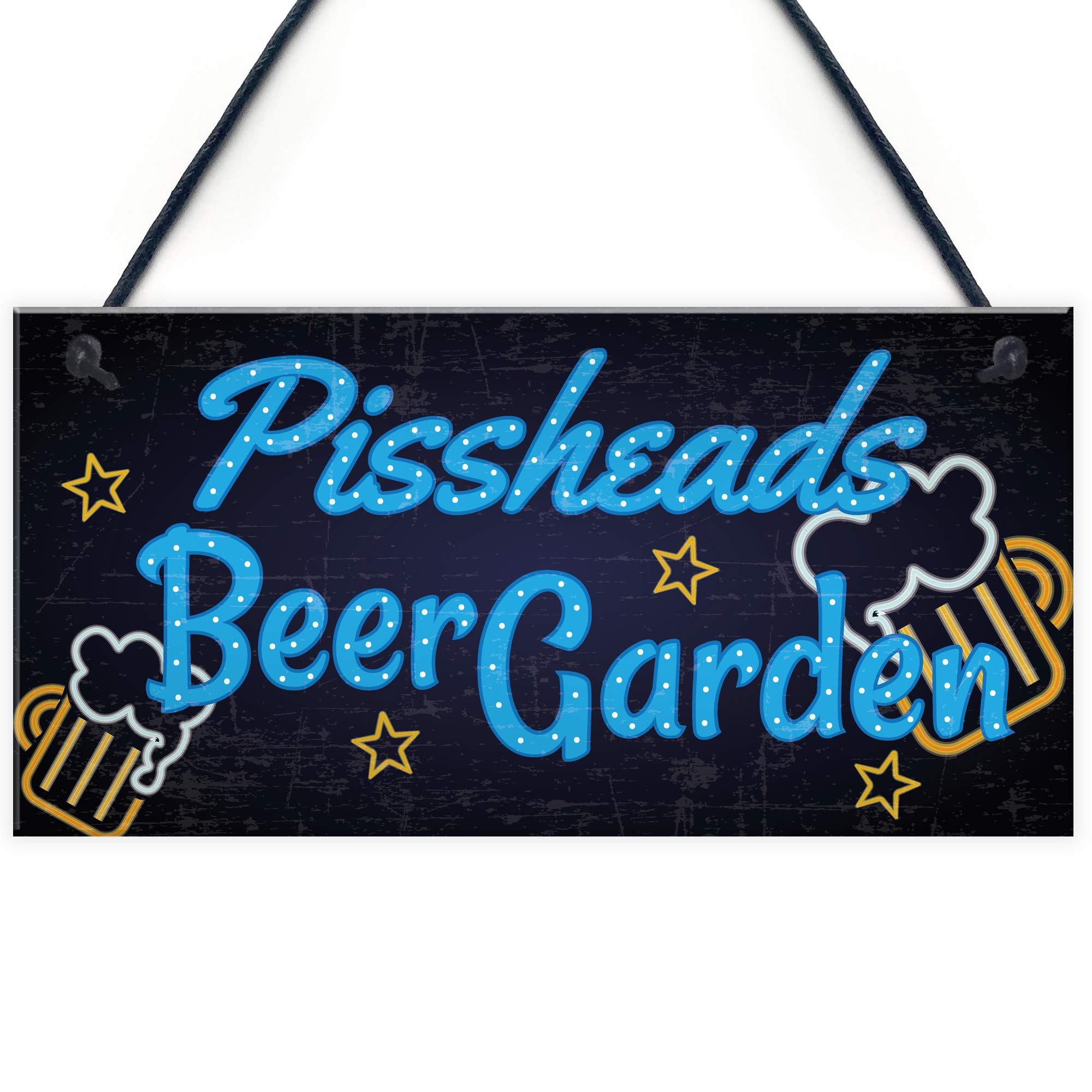 Red Ocean Beer Garden BAR Sign Funny Garden Shed Plaque Pub Man Cave Sign Friendship Gift