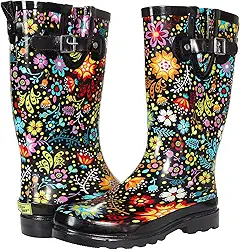 Bota de chuva alta à prova d'água estampada