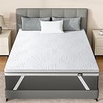BedStory Matelas de mémoire Mousse Topper Double, 3 Couvercle de matelas en bambou avec couvercle amovible, Topper en mousse réversible de décompression pleine taille, sans certificat Odor CertiPUR-US, 54x74 1 cm