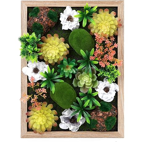 3D Artificial Succulent Floral Faux Succulents Wall Decor for Living Room Decoration