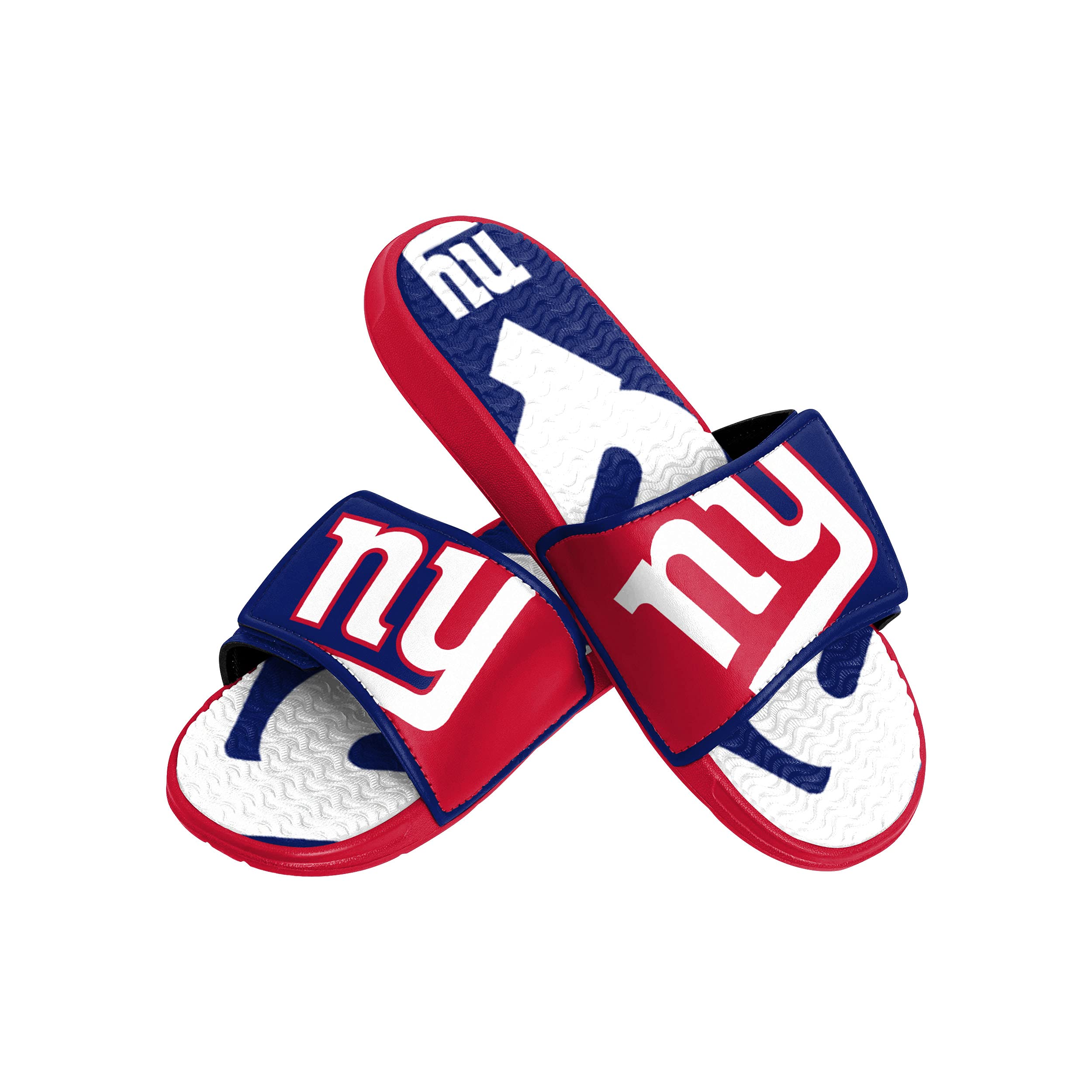 FOCO mens NFL Team Logo Athletic Sport Shower Flip Flop Sandals Gel Slides