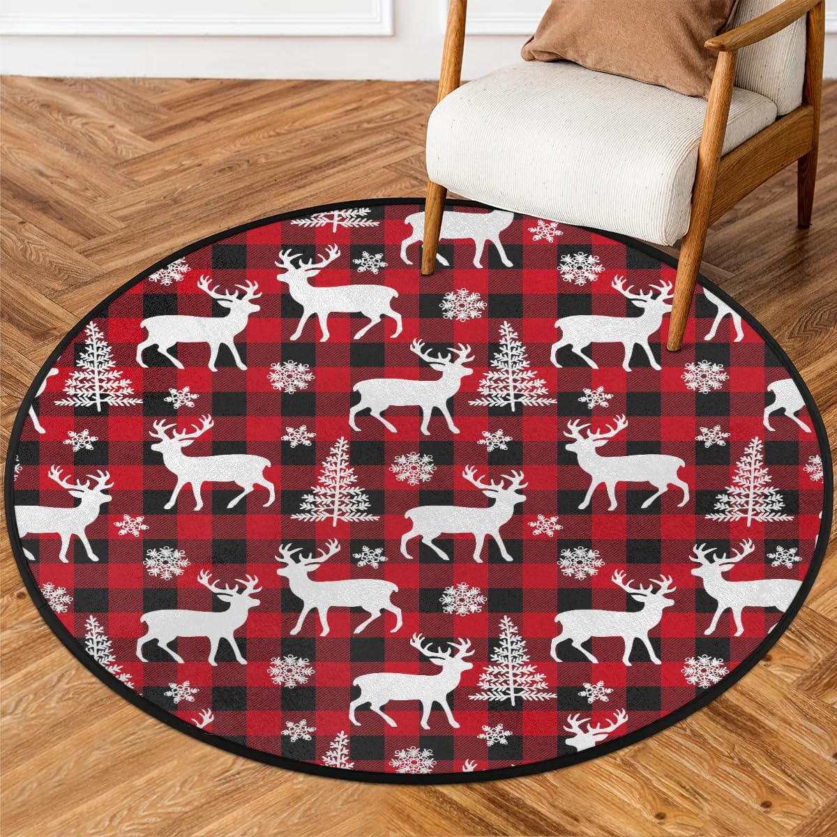 Purple Floral Rug Bathroom Non-Slip Rug Round Area Rug Living Room Decorative Floor Mat Bedroom Outdoor Den Play Mat Marble Rugs 3' Diameter
