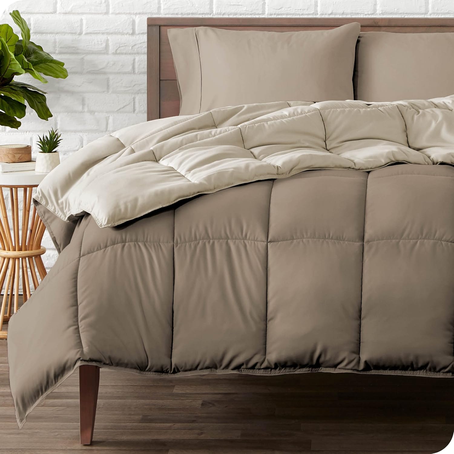 Bare Home Twin/Twin Extra Long Comforter Reversible