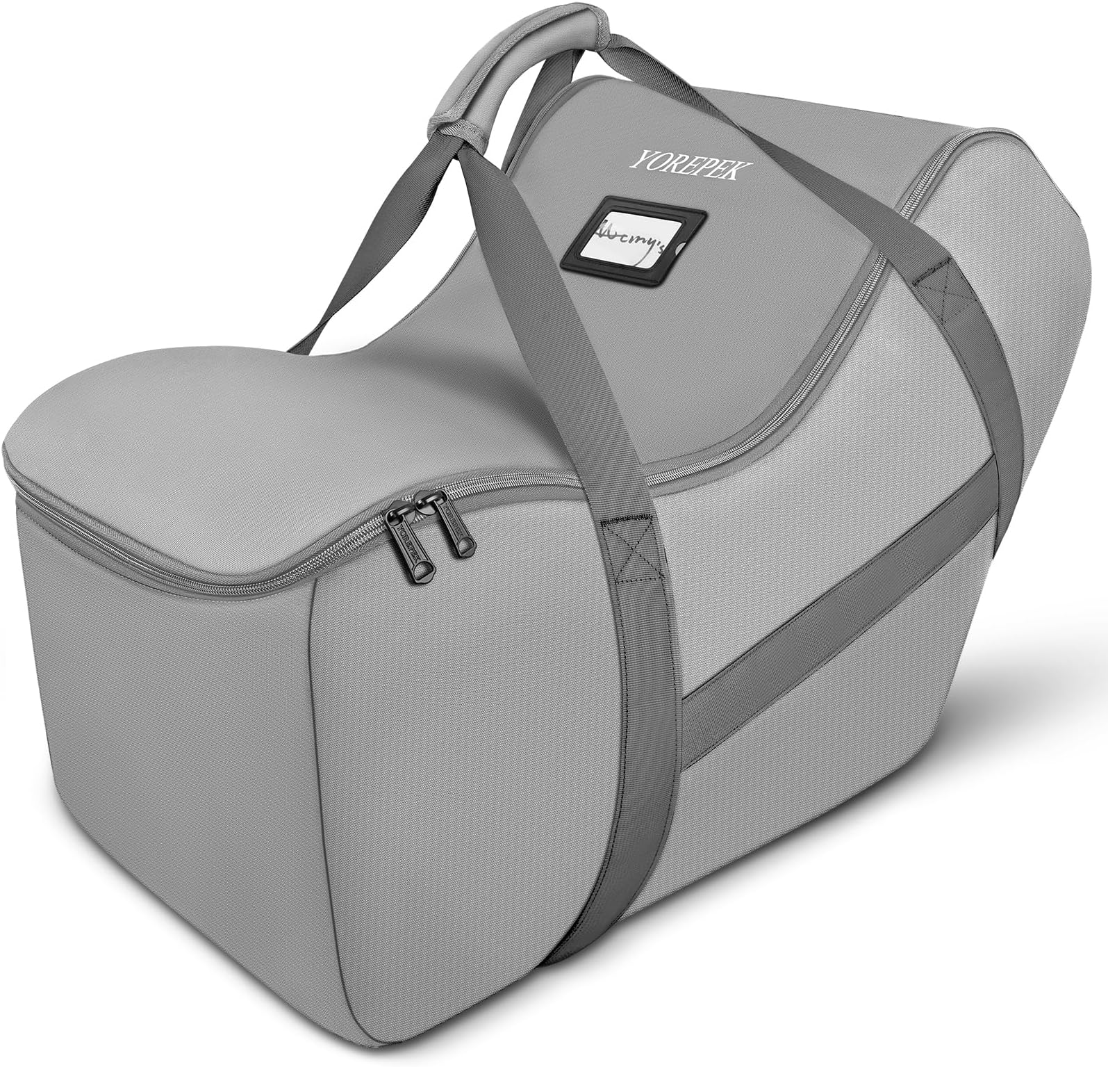 Car Seat Travel Bag for Airplane Compatible with Nuna Pipa Car Seat and Base, Fits for DOONA Stroller without Base, Padded Car Seat Carrier for Airport with 5 Protective Bumper Feet, All Gray