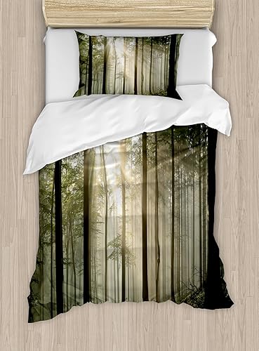 Miniatura 184 de Ambesonne Juego de funda de edredón de brújula, ilustración de mapa del mundo, marinero marítimo, equipo de vida monocromático, juego de ropa