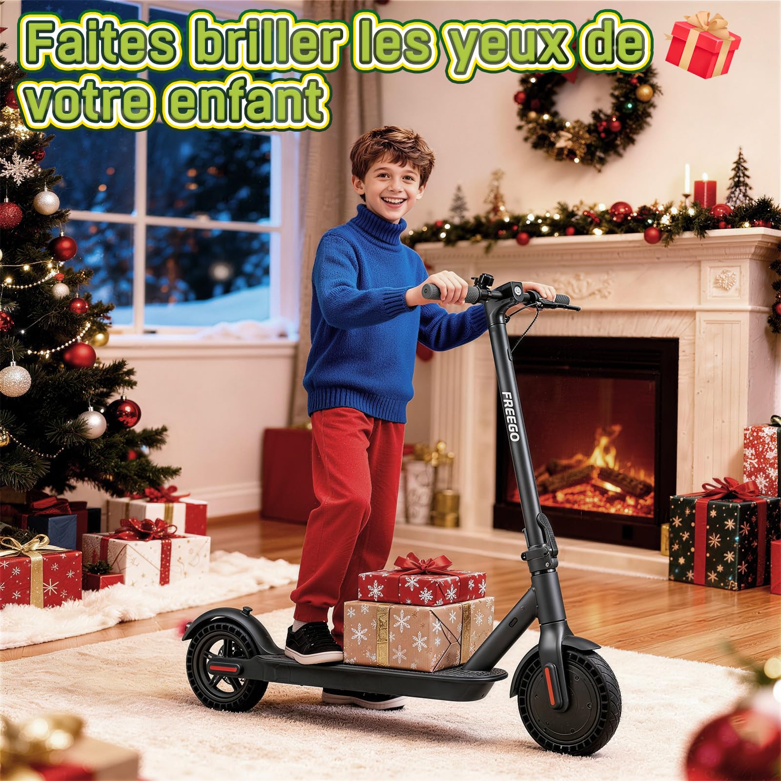 Trottinette Électrique Ado 10-16 Ans – Moteur 350W, Batterie 4Ah, Autonomie 10-15km, Pneus 8.5" Gonflables, Double Frein E-ABS + Disque Arrière, Pliable pour Adolescents