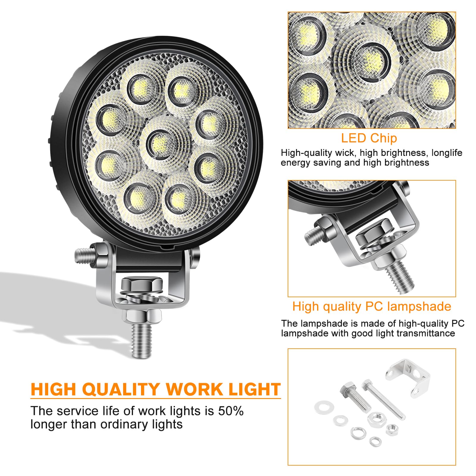 Werklamp vierkant LED in Voertuig / Verlichting / Werklampen LED / Werklampen LED vierkant