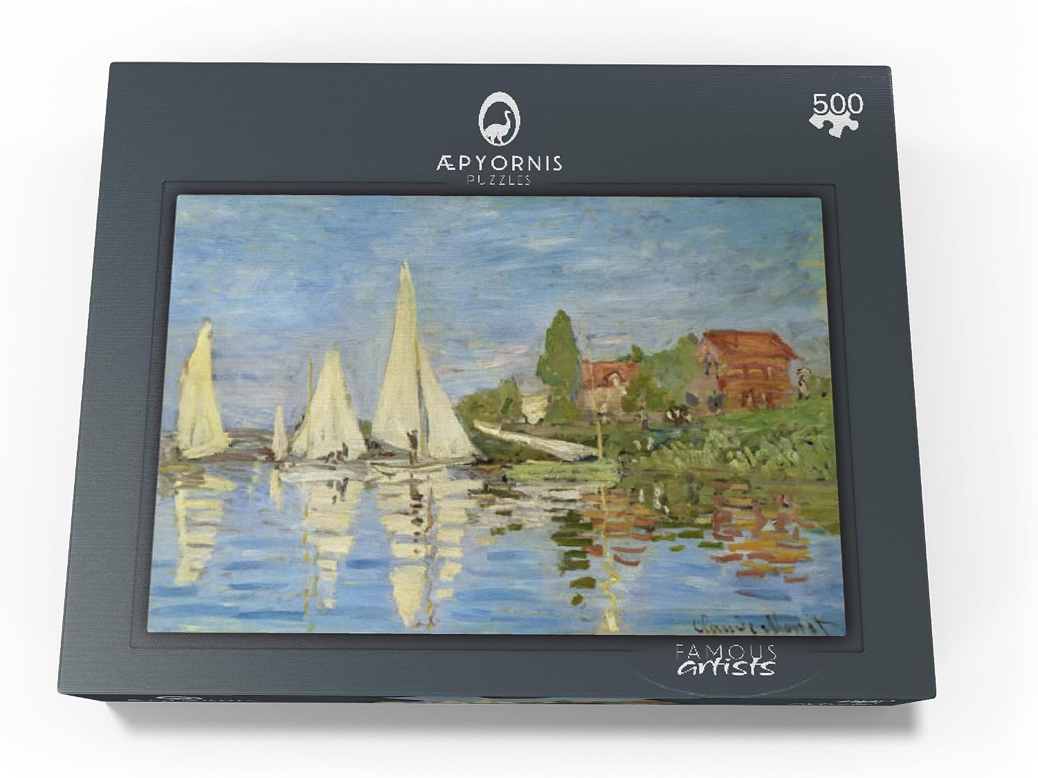 MyPuzzle Claude Monets Regattas At Argenteuil 1872 - Premium 500 Piece Jigsaw Puzzle for Adults