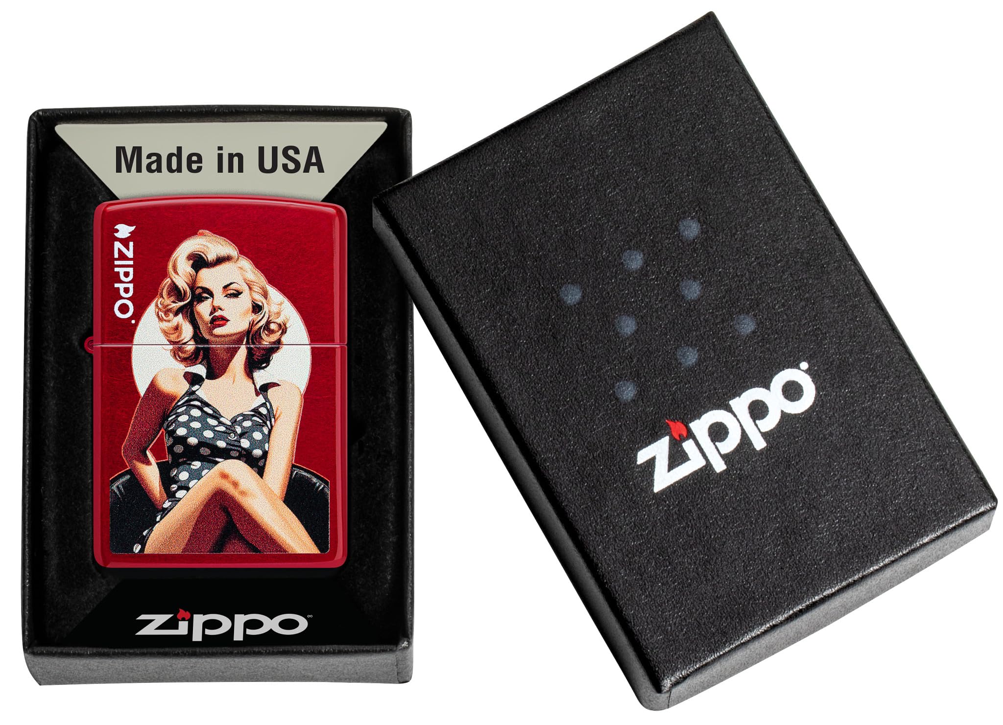 Zippo Briquet Tempête - Vintage Pinup Design 2 - Rechargeable - Coffret Cadeau - Métal - Fabriqué aux USA