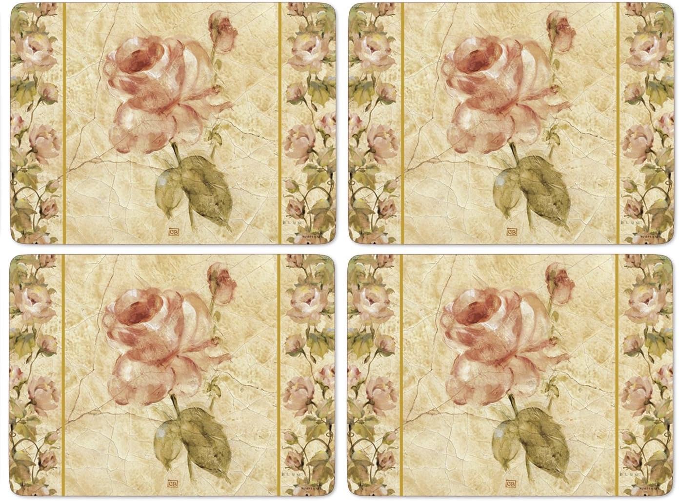 Pimpernel Antique Rose Linen Placemats S/4 (s), Rosa
