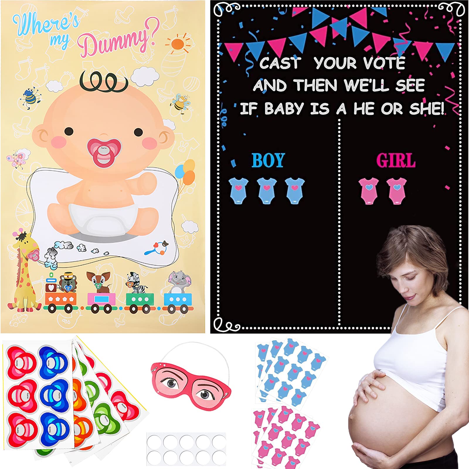 Buy Acehome Gender Reveal Pin Game & Pin the Dummy Game, Baby Shower