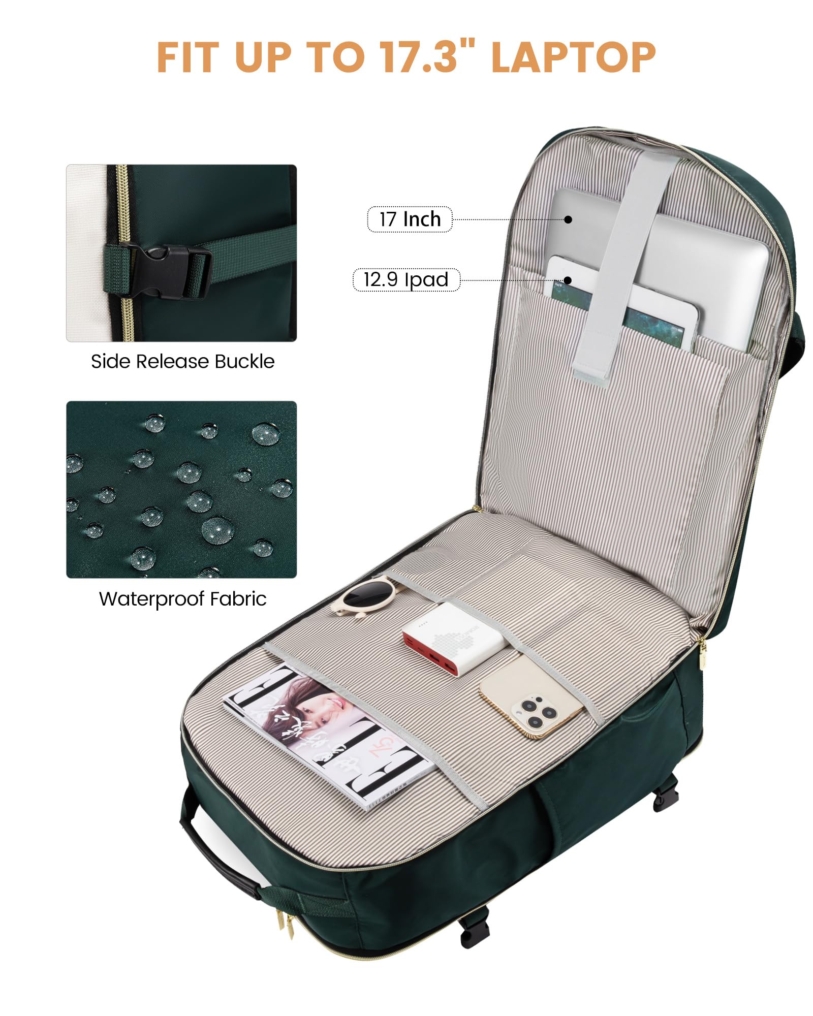 Mochila Mujer LOVEVOOK Mochila Para Laptop Para Mujer, Rosado