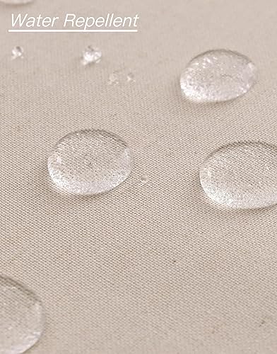 Miniatura 6 de Juego de 6 manteles individuales de lino para mesa de comedor, color beige, moderno, de granja, lavables a máquina, antideslizantes, resistentes al