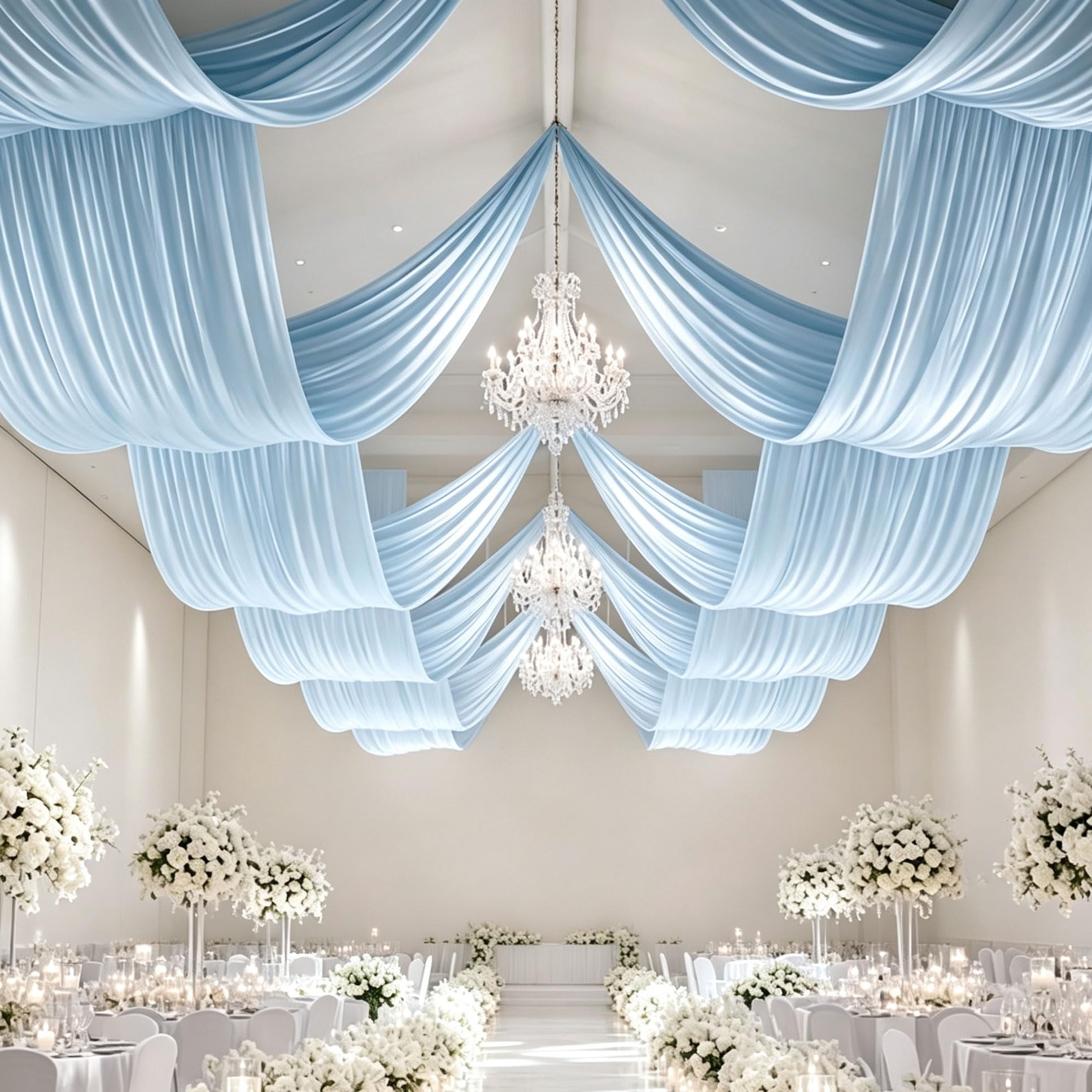 2 Paneles de Paño para Techo 150x600cm para Bodas y Fiestas