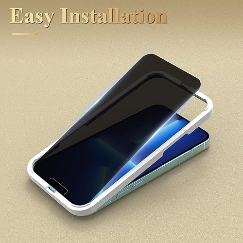 Miniatura 6 de Paquete de 2 Protector de pantalla de privacidad para iPhone 14 Plus  iPhone 13 Pro Max 2021 de 67 pulgadas película de vidrio templado antiespía