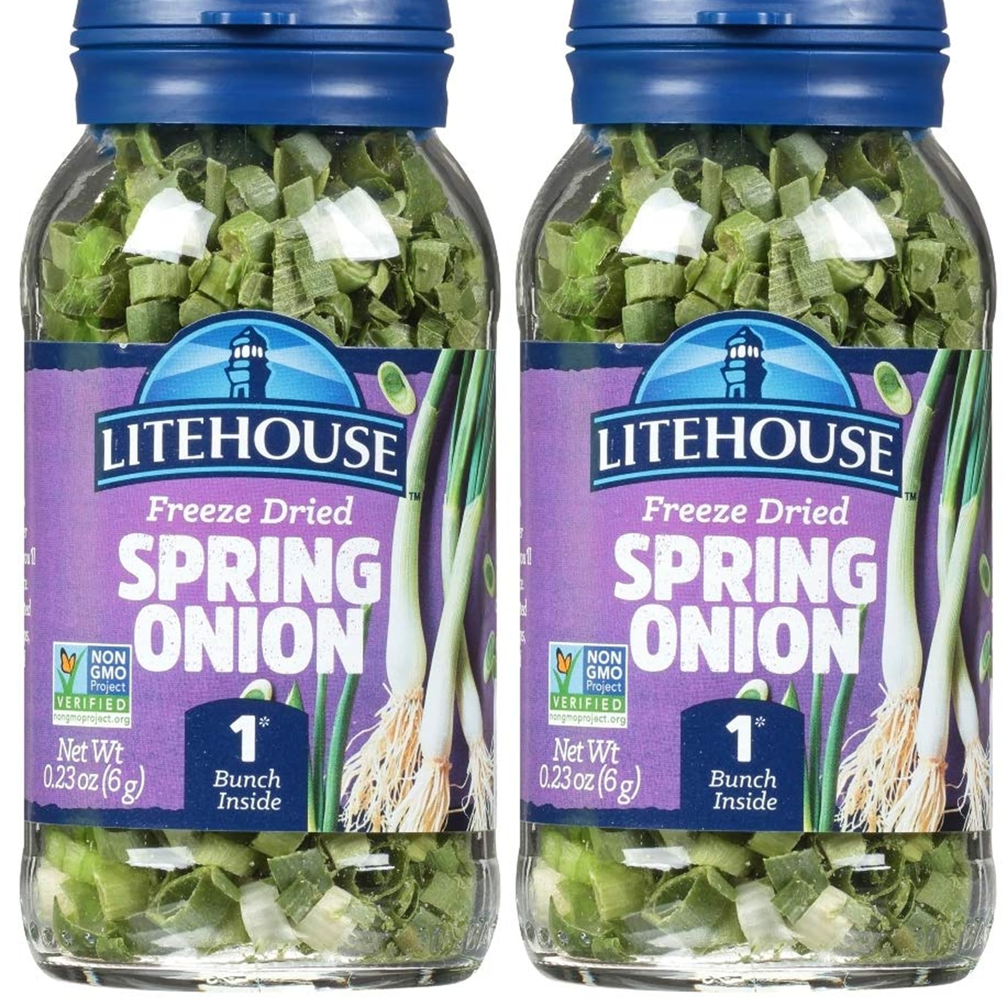 Litehouse Freeze Dried Spring Onion - Fresh Spring Onion, 1 Bunch Inside, Fresh Taste, Gluten Free, Keto Friendly, No Refrigeration - 0.23 Ounce, 2-Pack
