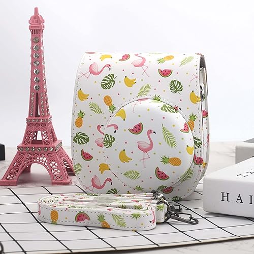 Miniatura 4 de Frankmate Funda protectora compatible con mini cámara de película instantánea 12, 11, 9, 8, con bolsillo para accesorios y correa ajustable