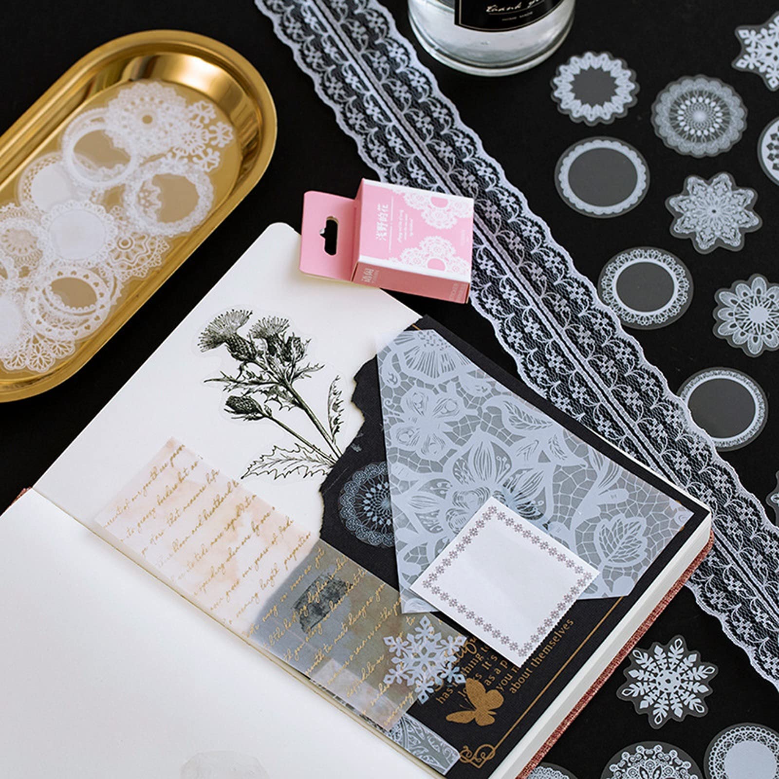 JOOTUEPO 120 Pezzi Stickers, Adesivi Vintage, Adesivi Scrapbooking, Impermeabili e Resistenti al Sole, Quaderni Artigianali Fai da Valigia Mobili te Sticker Aesthetic, Art Deco