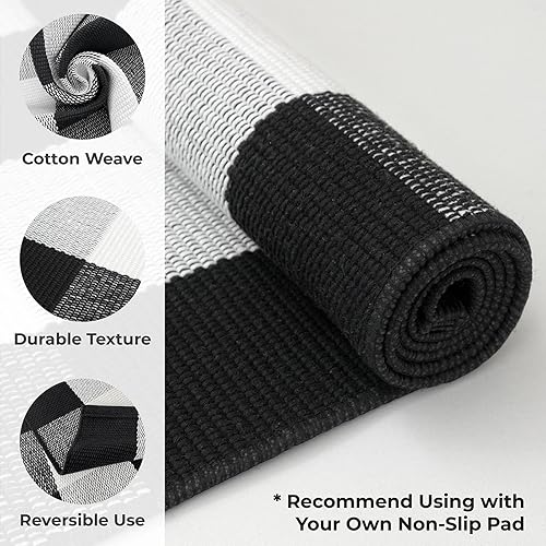 Miniatura 3 de Alfombrilla de algodón de cuadros escoceses, alfombra a cuadros escoceses