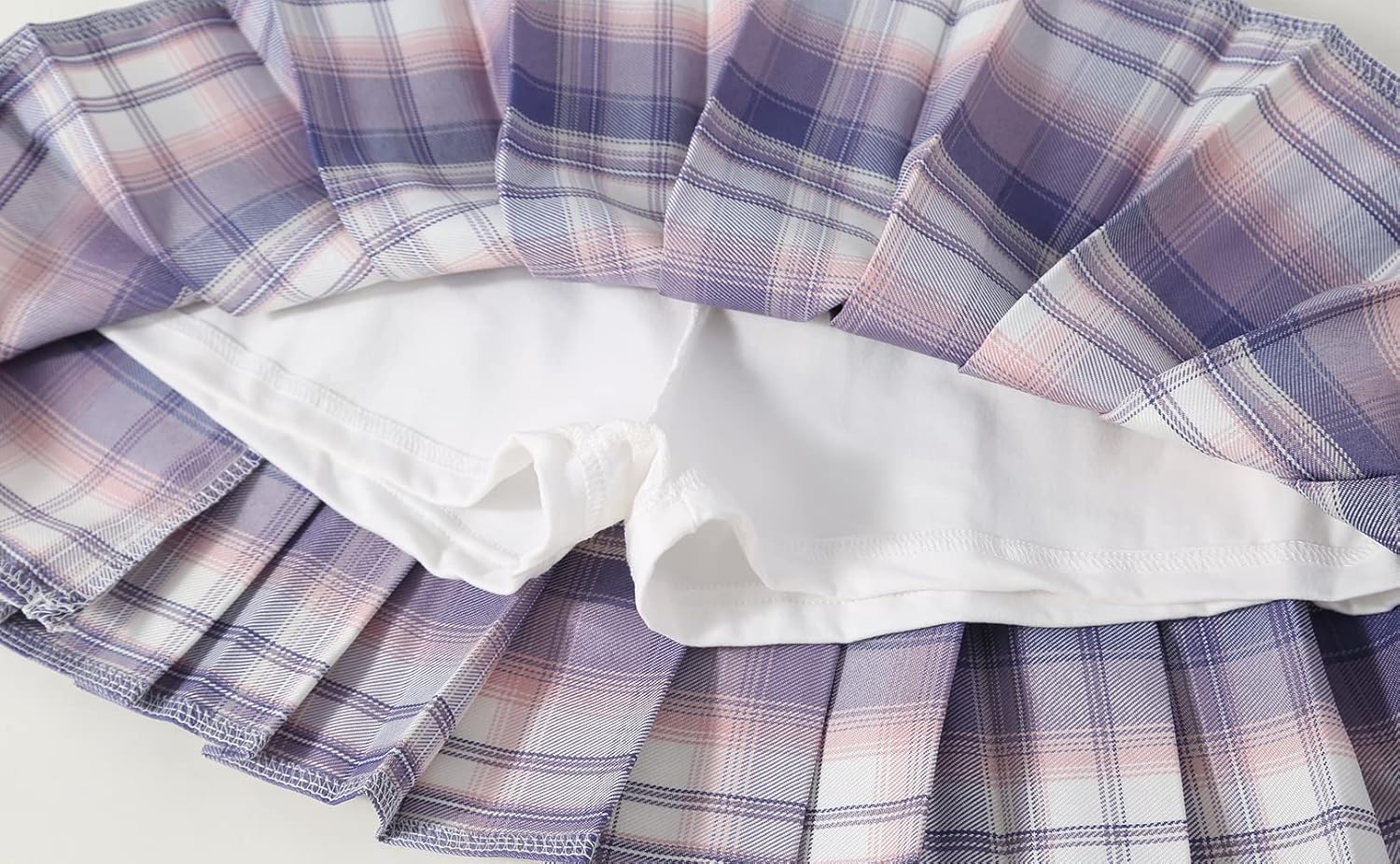 birbyrrly Girls Pleated Skirt with Shorts – Plaid Tennis Skorts & Solid School Uniform Skirts for Toddler/Big Kids (2T-14Y) - Image 7