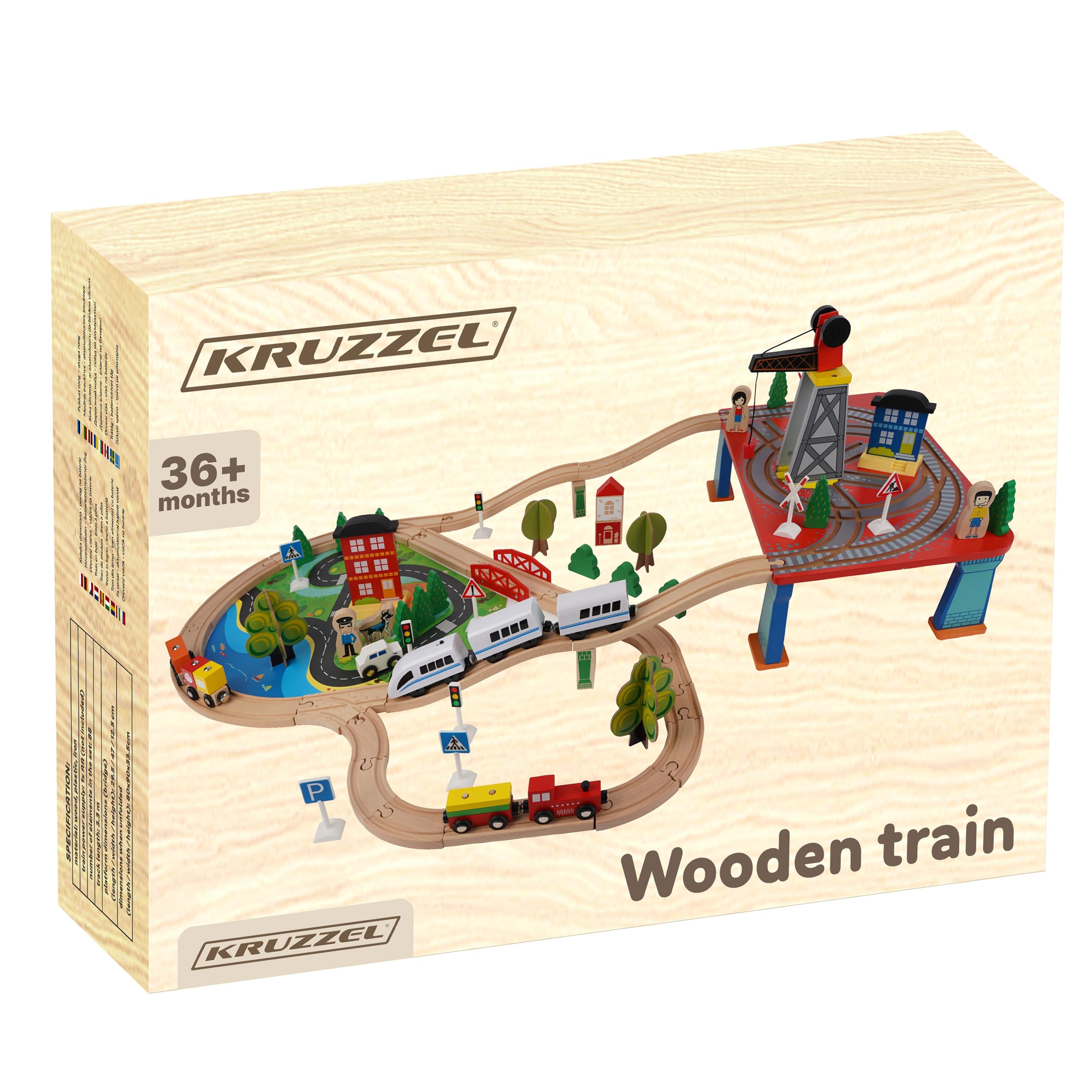 Iso Trade Holzeisenbahn Set – 88 Teile Bunte Schienen & Zubehör Für Kreatives Spielen