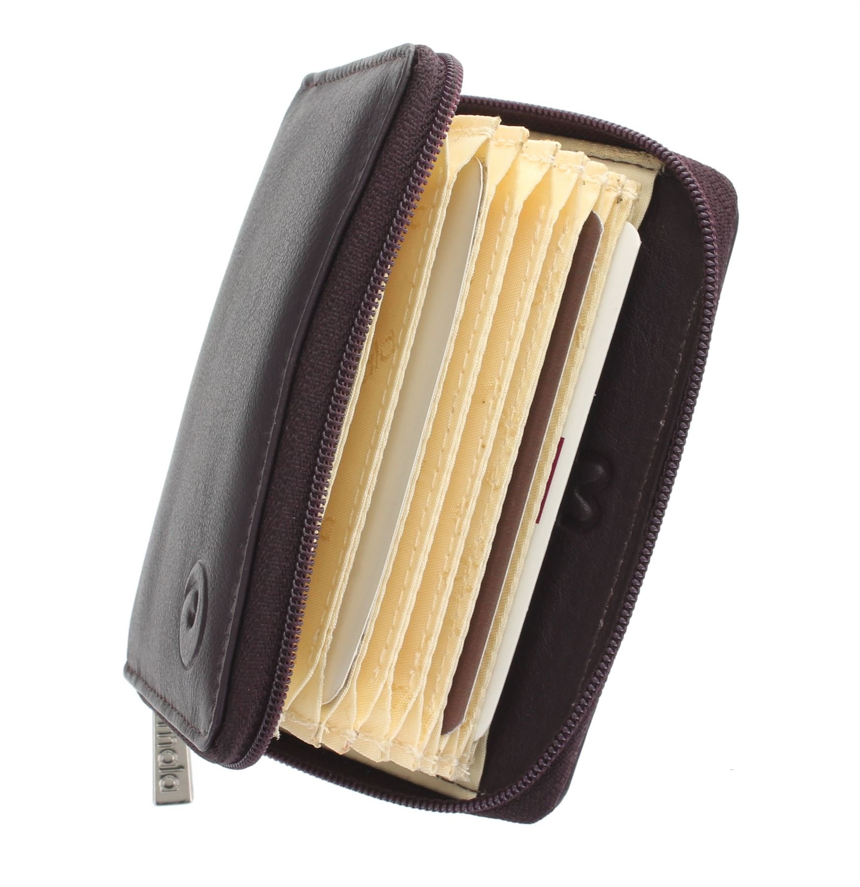 Origin Collection Leather Concertina Credit Card Holder With Rfid Protection 552_5 Plum
