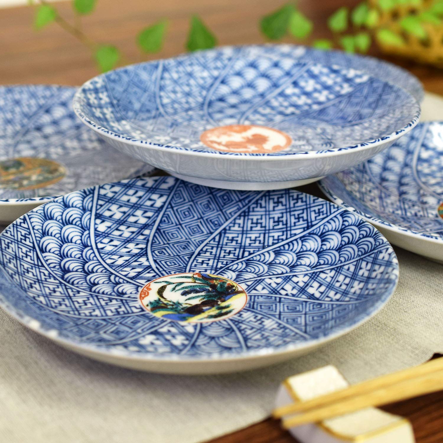 Amazon | お皿 おしゃれ 九谷焼 小皿5枚セット 時代絵 陶器 小皿 取り 