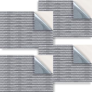 Stick & Go Repositionable Self Adhesive Dolls House Wallpaper 1:24 Scale (Set of 4 Sheets) - Roof Tiles Grey - No. 56