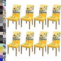 Vista 61 de Fundas para sillas de comedor, juego de 2 fundas para sillas de comedor o cocina, lavables, protectoras, para sillas Parsons, para el hogar, Beige