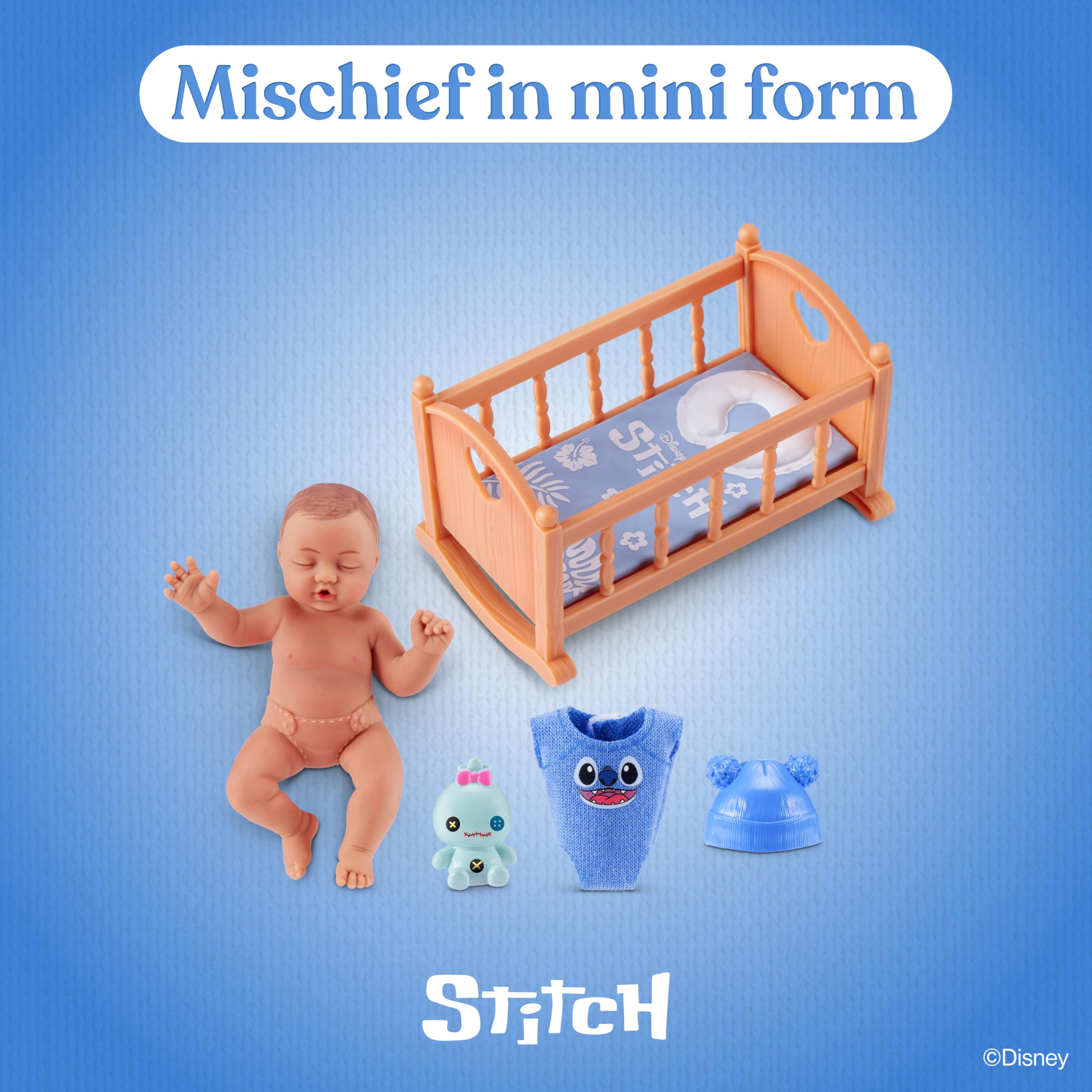 My Mini Baby Disney Series 1 2 Pack de ZURU – Muñeca Bebé Disney Coleccionable en Cápsula Misteriosa con Accesorios, Juguete Miniatura Realista para Niñas de 3+ Años