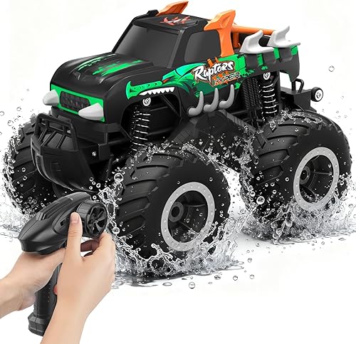 116 - Coche a control remoto impermeable 116 Monster Truck - Auto de control remoto de alta velocidad todo terreno con cuerpo apto para choques,