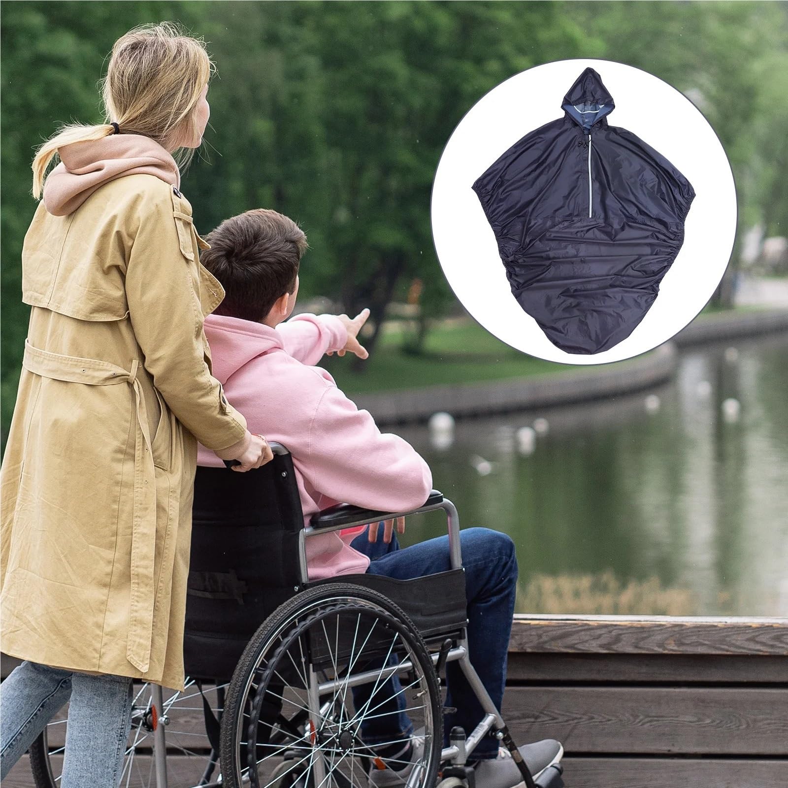Chubasquero Para Silla De Ruedas Impermeable for silla de ruedas for personas mayores, ligero y práctico poncho for exteriores, impermeable for adultos con discapacidad