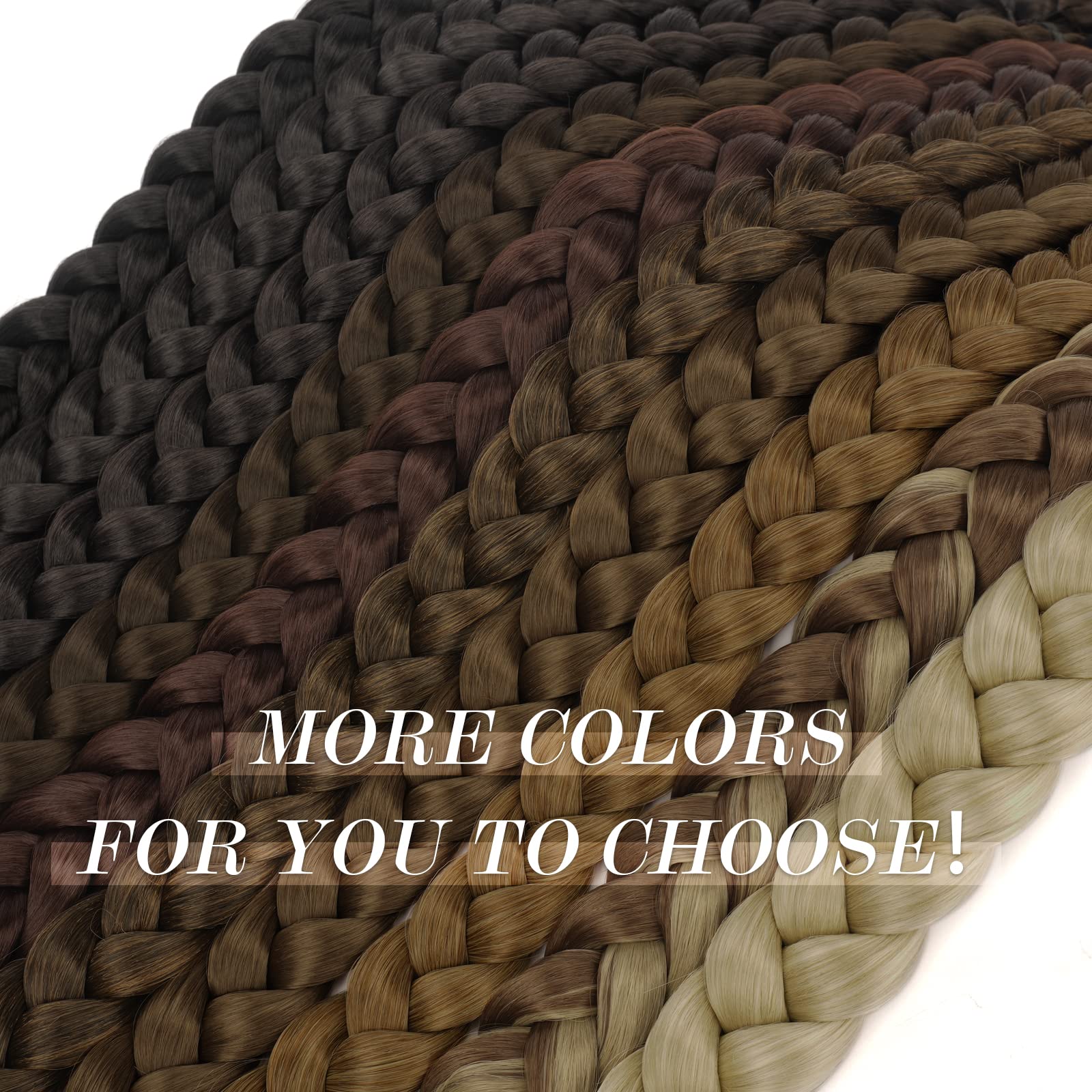 FESHFEN Extensiones de Pelo Coleta Trenzada, 85 cm Coleta Postiza de pelo Larga para Mujeres Envolvente Ponytail Extensiones de Cola de Caballo Castaño Claro Sintético para la Fiesta Diaria