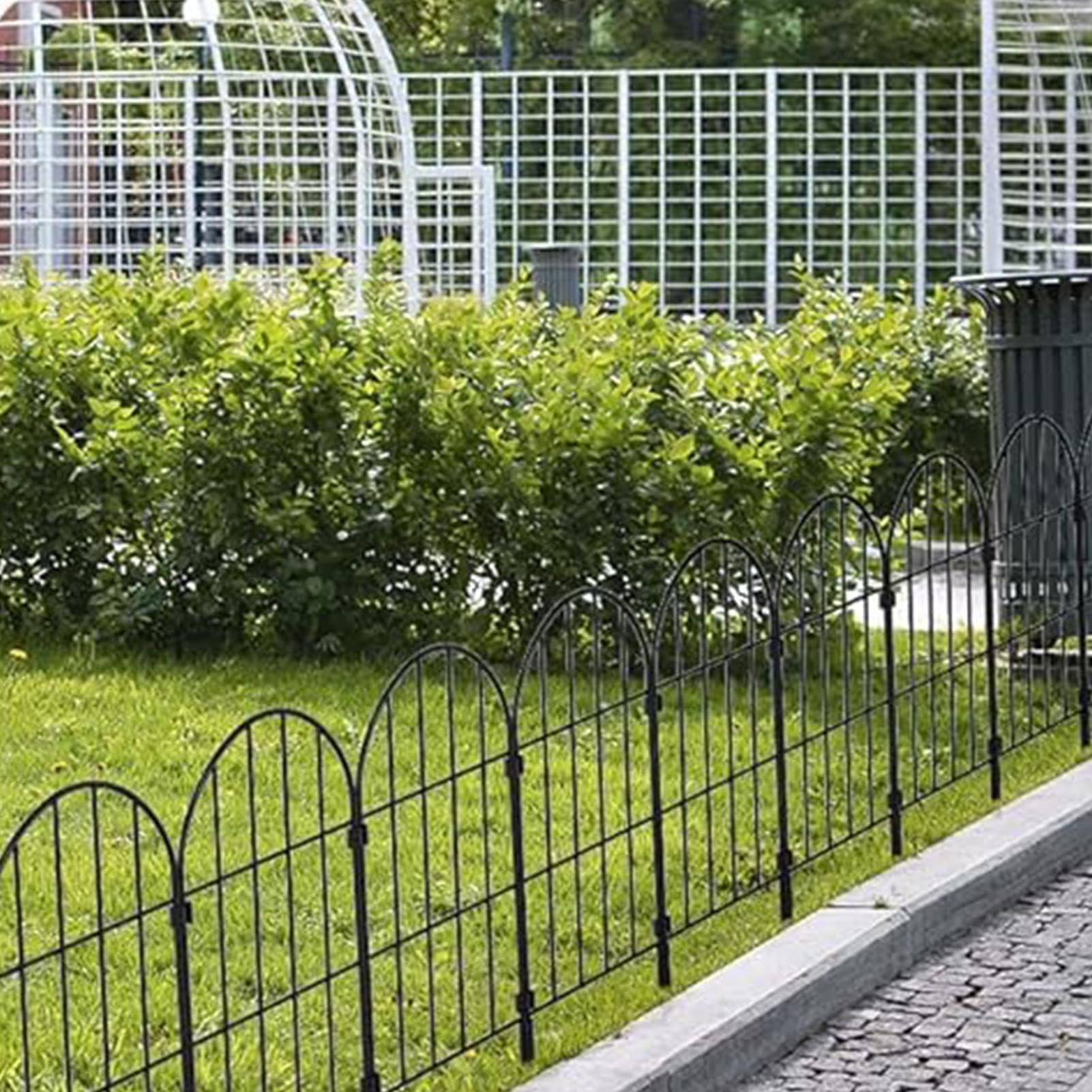 Małe ogrodzenie, metalowe panele ogrodzeniowe z drutu żelaznego, drewniany panel ogrodzeniowy, panele ogrodzeniowe, poddane obróbce ciśnieniowej, pionowe płyty graniczne ogrodowe