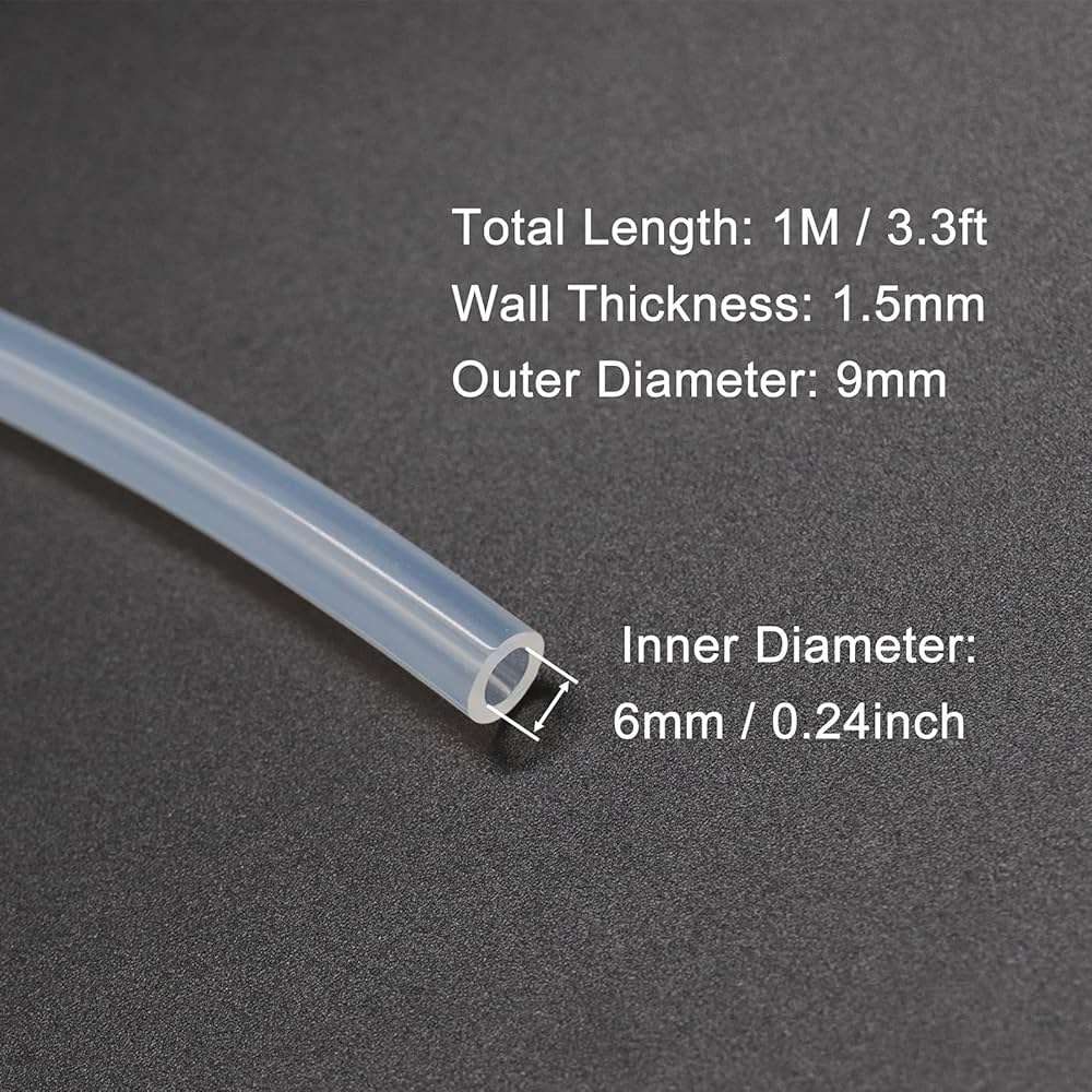 IMeistek Silicone Tube 3mm ID X 5mm OD 6 Meters, Flexible Food Grade