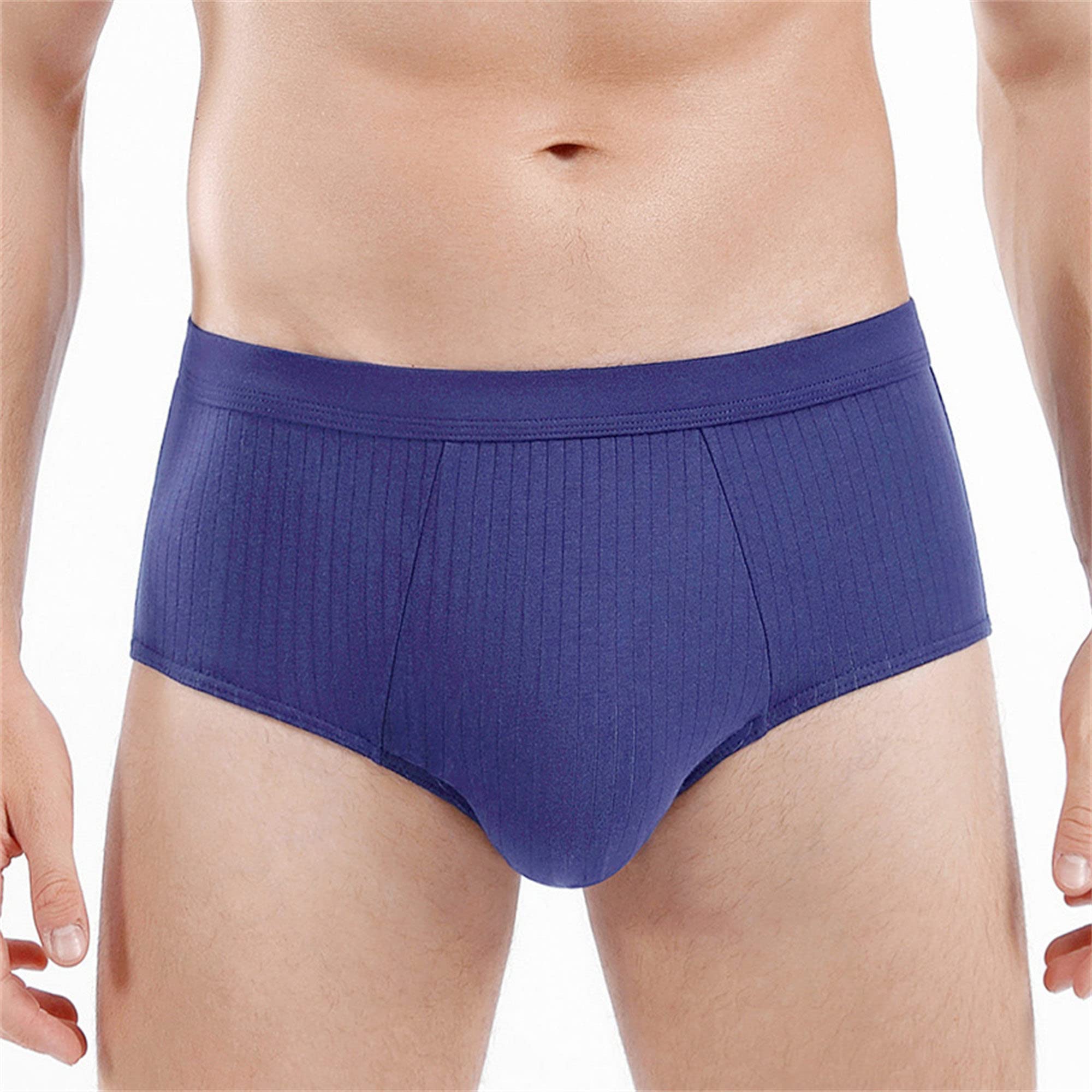 Men'S Underwear Multipack Briefs Classic Cotton Stretch Short Leg Comfortable Touch Boxer Briefs Underpants (Purple-3PC,XXL)