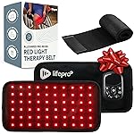 Lifepro Red Light Therapy Belt - 660nm & 850nm Near Infrared & Red Light Therapy for Body- Adjustable & Portable for Wellness & Relaxation