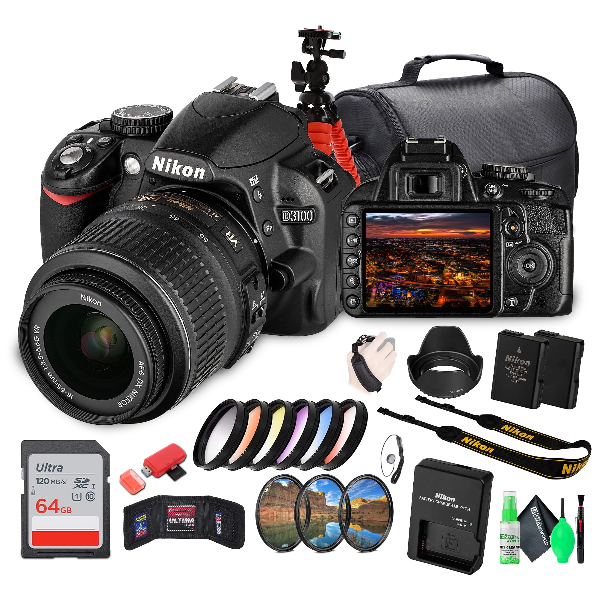 Amazon.com : Nikon D3100 DSLR Camera Kit with 18-55mm VR Lens 