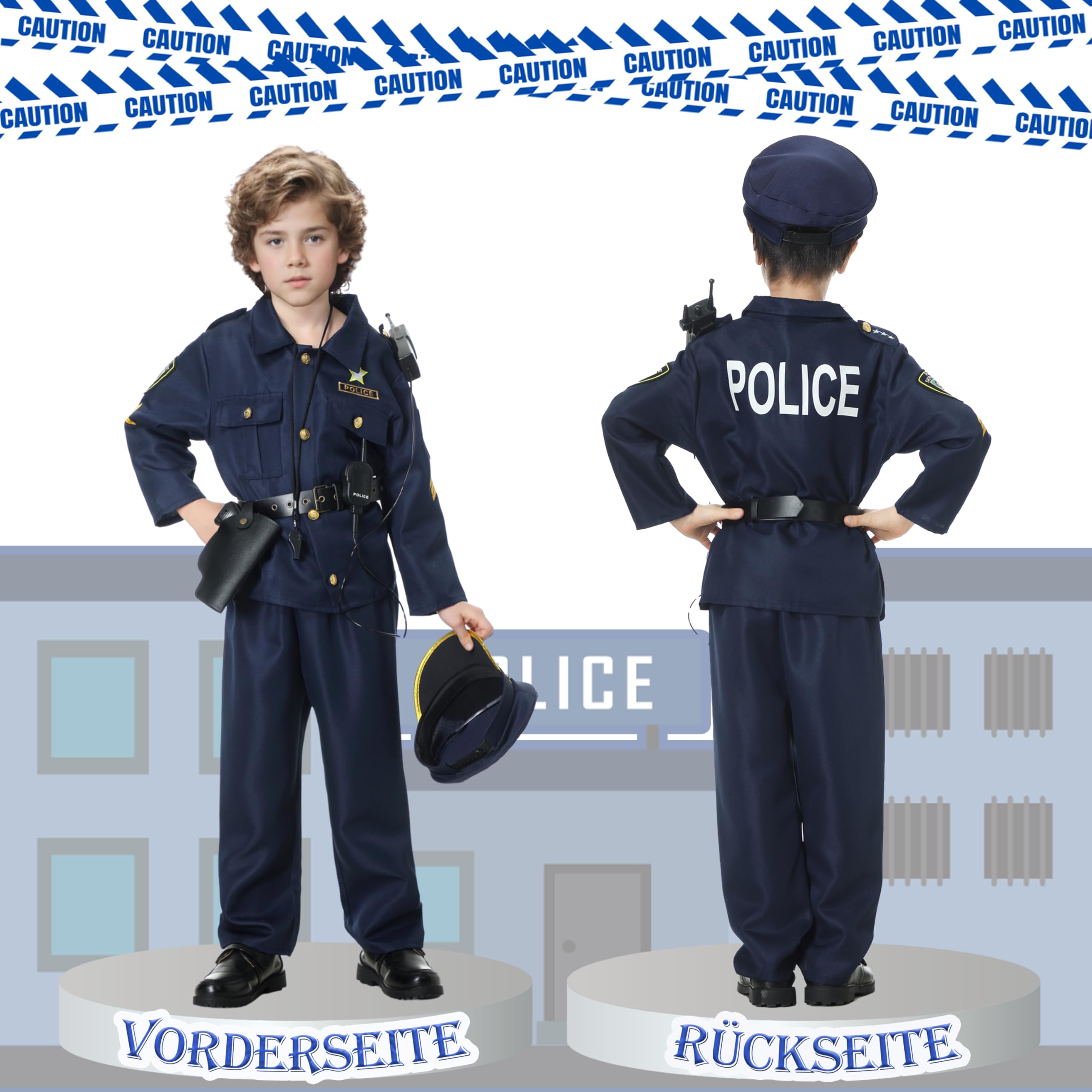 Disfraz de policía para niños y niñas