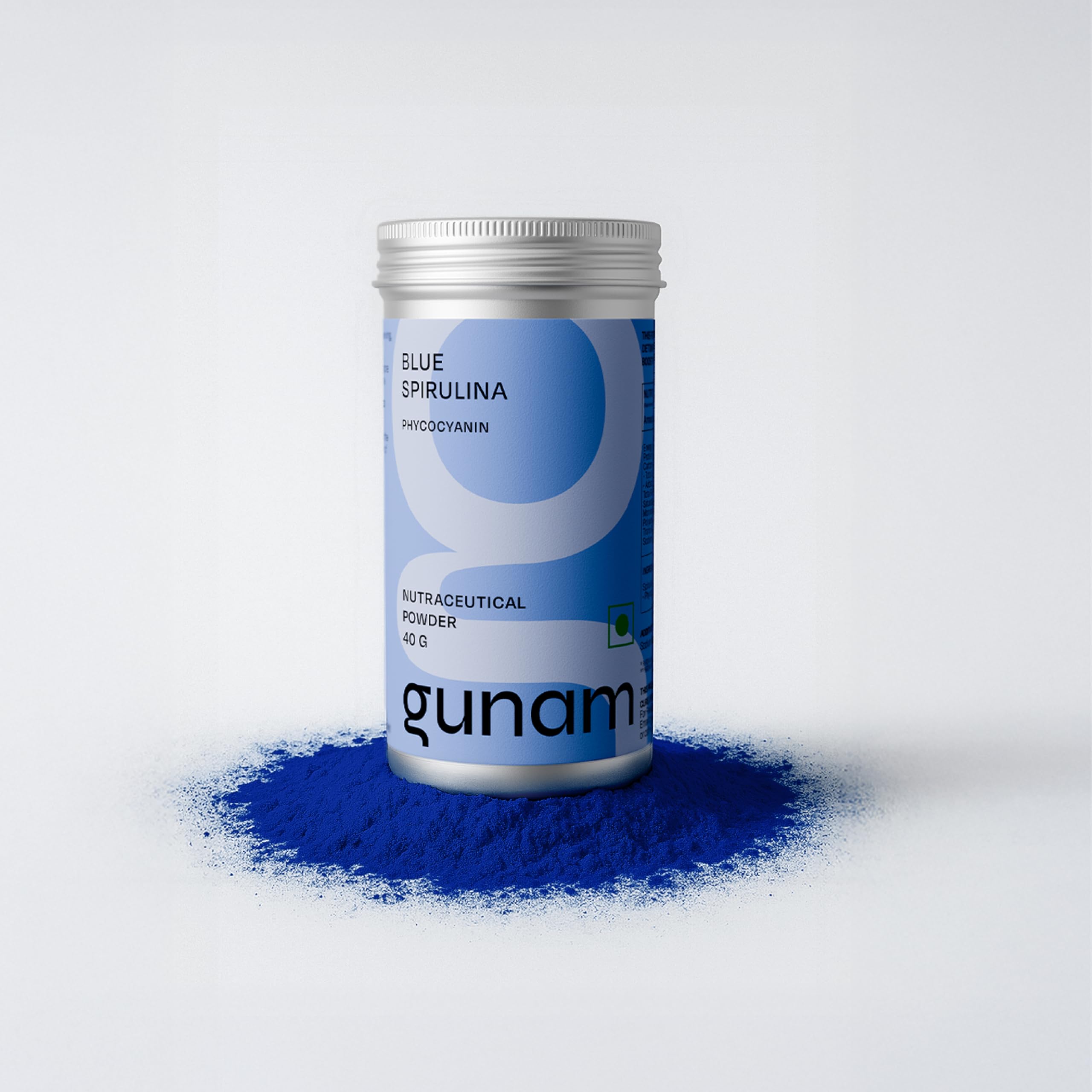 Gunam Blue Spirulina Powder (60 Servings) | USDA Organic | Superfood Powder with Phycocyanin, Protein, Amino Acids, and Iron | Antioxidant & Anti-Inflammatory | Supports Immunity, Gut & Skin Health