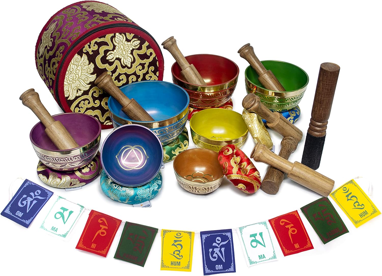 ESK Chakra Healing Tibetan Singing Bowl Set of 7 for Meditation- Himalayan Singing bowls, ESK 11