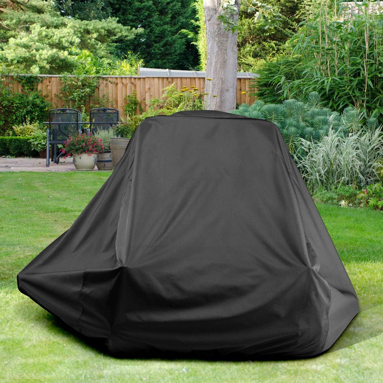 Zero-Turn Mower Cover, Universal Fit 600D Polyester Oxford, Weatherpoof UV with Windproof Buckle, Drawstring, Tractor Cover Up to 60" Lawn Mower Decks for Greenworks, EGO, Craftsman, Husqvarna, Honda