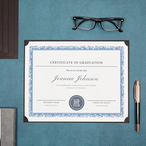 Miniatura 2 de Paquete de 24 soportes para certificados de una sola cara, cubierta para diploma para premios de tamaño carta, certificados (11.2 x 8.8 pulgadas)