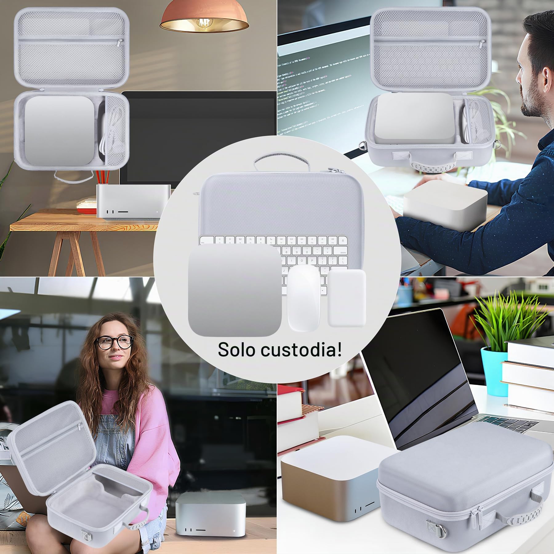Lebakort ﻿Duro Viaggio Caso Custodia per Apple Mac Studio M4/M3/M2/M1 Max
