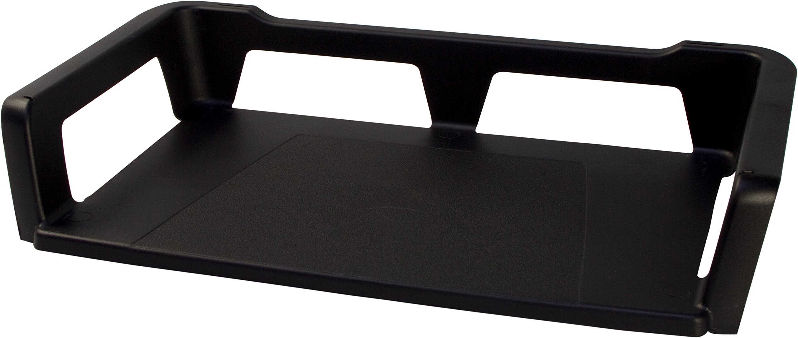 Corbeille à courrier Storex noire empilable en plastique robuste pour archives