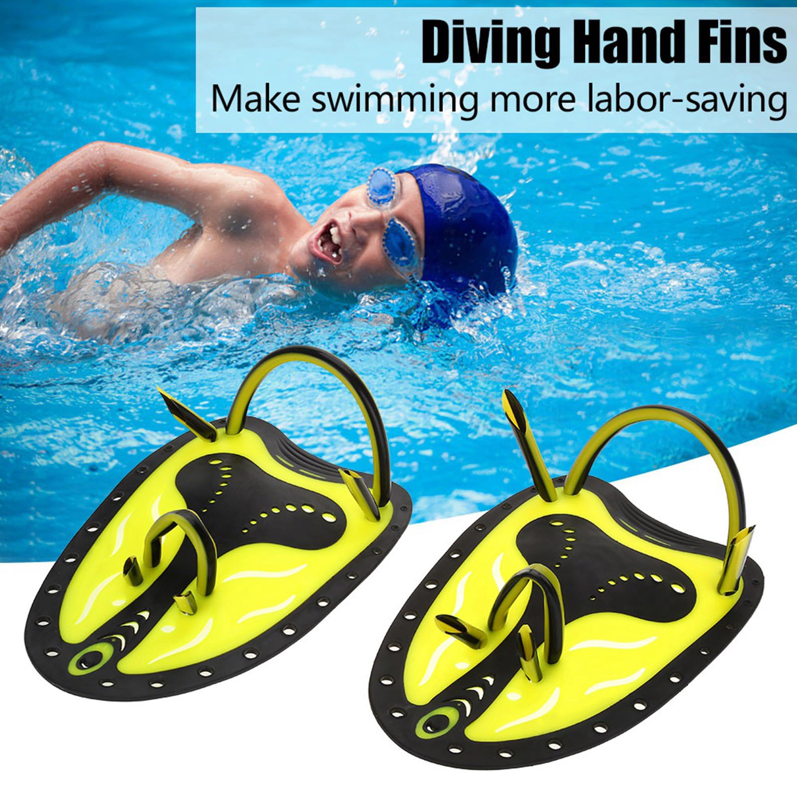 Paletas de Natación de Mano, Paletas de Mano de Entrenamiento de Natación, Aletas de Mano para Mujeres y Hombres